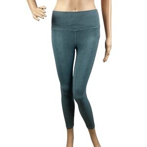Zyia Active Snakeskin Hi-Rise Seamless Leggings 4 Teal Blue